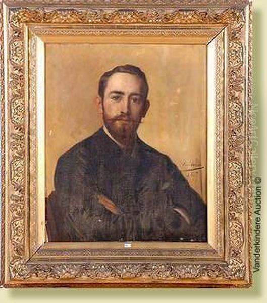 Portait D'homme Oil Painting by Leon Herbo