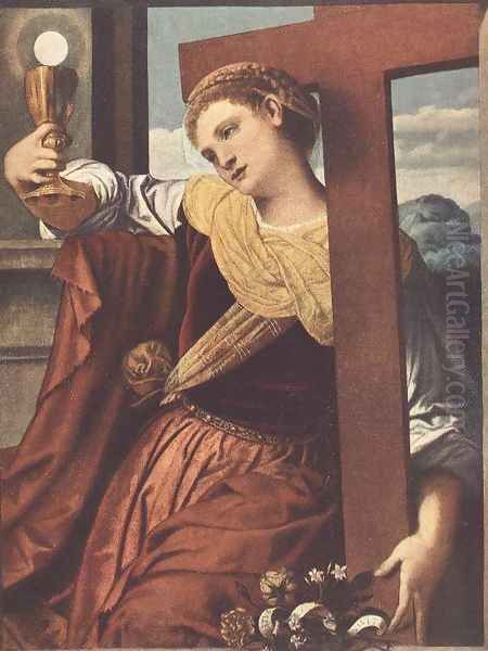 Allegory of Faith Oil Painting by Alessandro Bonvicino (Moretto da Brescia)