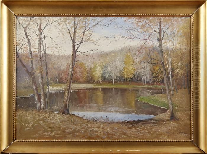 Hostlandskap Oil Painting by Olof Hermelin