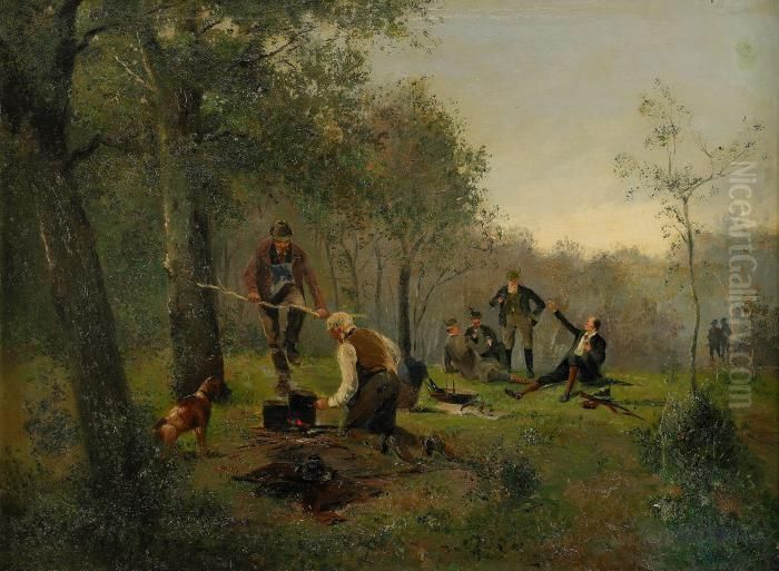 Paus I Jakten Oil Painting by Olof Hermelin