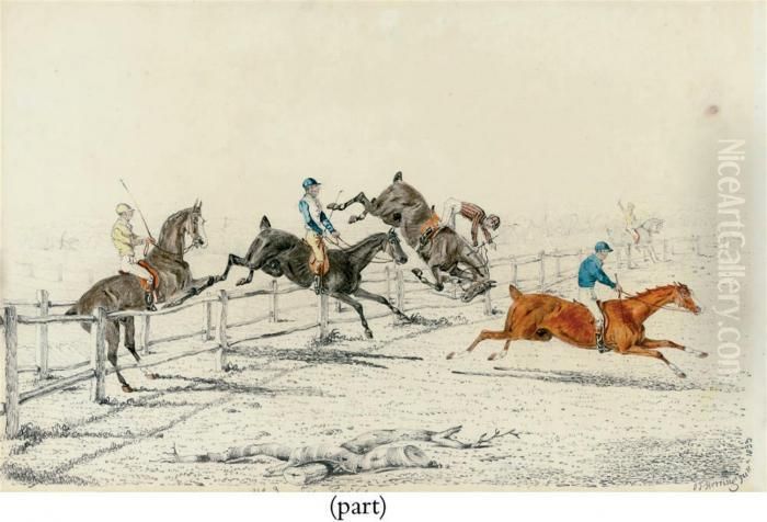 The Rails Oil Painting by John Frederick Herring Snr