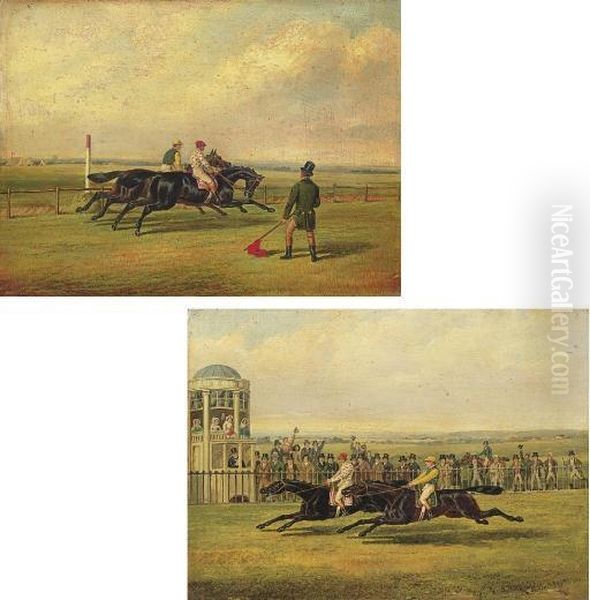 The Race Between 
Voltigeur
 And 
The Flying Dutchman Oil Painting by John Frederick Herring Snr