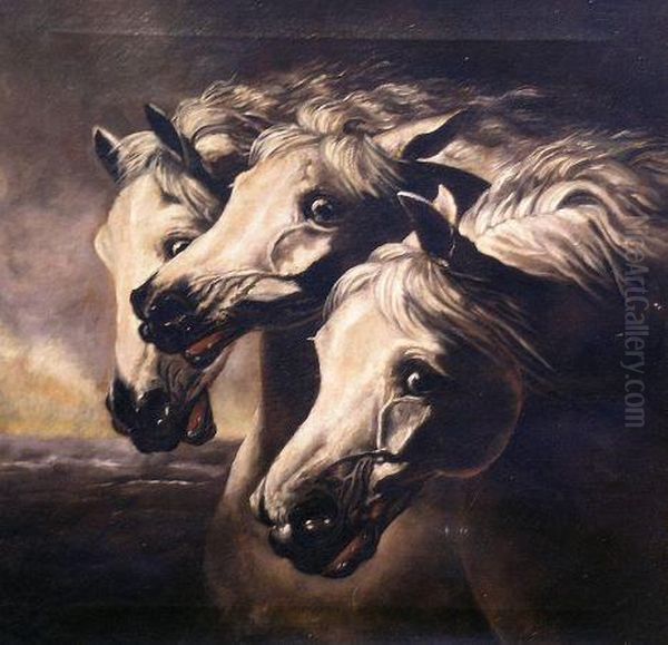 Pharaoh's Horses Oil Painting by John Frederick Herring Snr