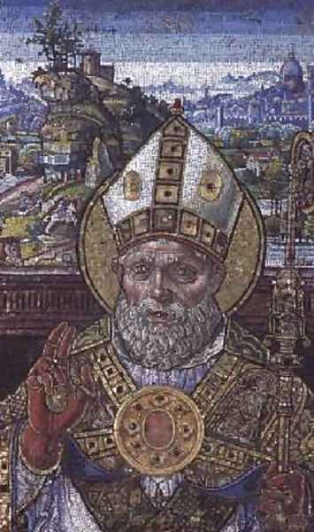 Head of St Zenobius 1505 Oil Painting by or di Giovanni Monte del Fora