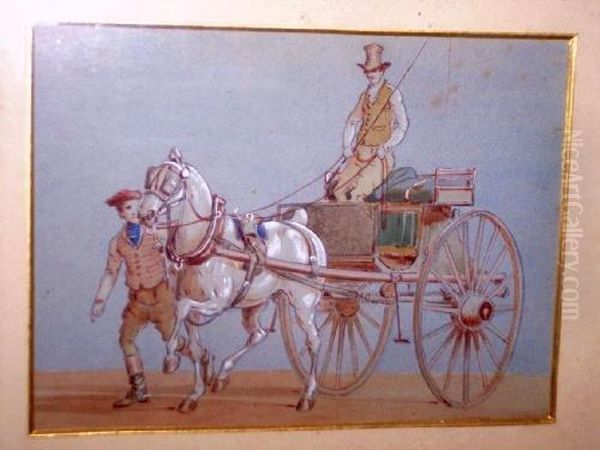Groom And Carriage Oil Painting by John Frederick Herring Snr