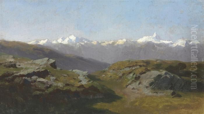 Rocky Mountains Oil Painting by Herman Herzog