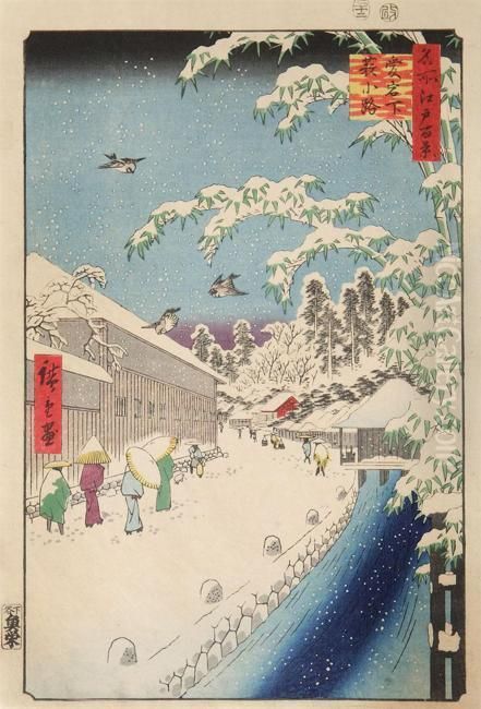Agatishita Was Een Plaats In Het
 Aristocratische Minato District,aan De Voet Van De Atago Heuvel Oil Painting by Utagawa or Ando Hiroshige