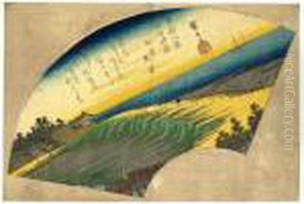 ````susaki Seiran' (clearing 
Weather In Susaki) From The Series ````toto Hakkei' (eight Views Of The 
Eastern Capital) Oil Painting by Utagawa or Ando Hiroshige