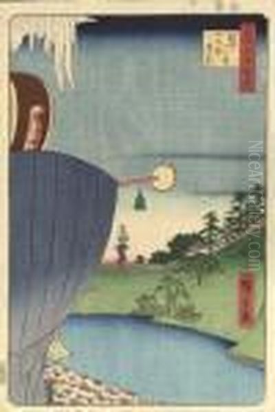 Kojimachi Itchome, Sanno Matsuri
 Nerikomi (sanno Festival Procession At First Street, Kojimachi) Oil Painting by Utagawa or Ando Hiroshige