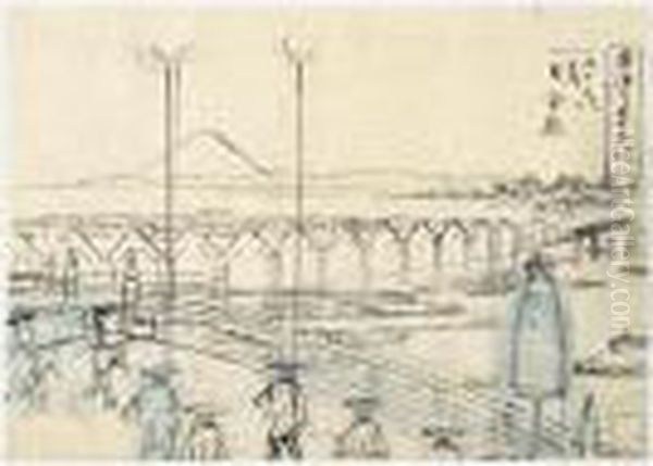 Dessin Preparatoire Oil Painting by Utagawa or Ando Hiroshige