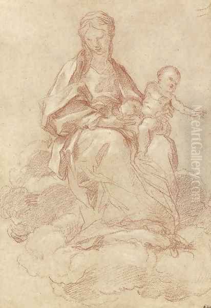 The Madonna and Child Oil Painting by Carlo Maratta or Maratti