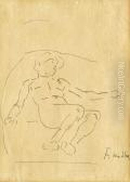 Liegender Weiblicher Akt.
Figuralstudie Zu 