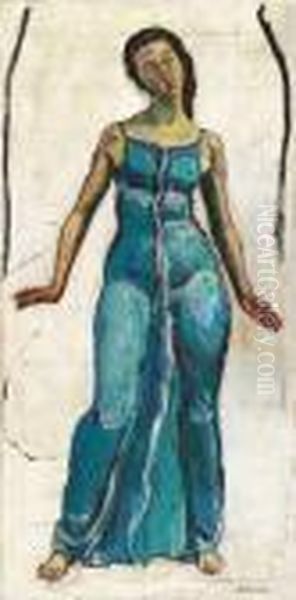 Blick In Die Unendlichkeit Oil Painting by Ferdinand Hodler