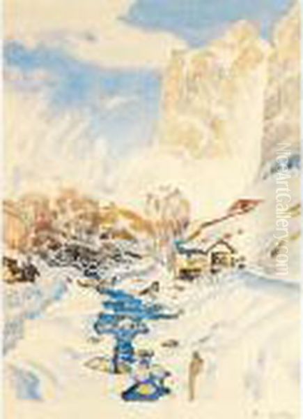 Die Lawine
The Avalanche Oil Painting by Ferdinand Hodler