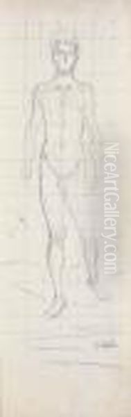 Junglingsfigur Oil Painting by Ferdinand Hodler