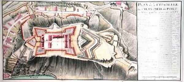 Citadel of Saint-Jean de Port in 1689 from Traite de Fortifications Oil Painting by Claude Masse