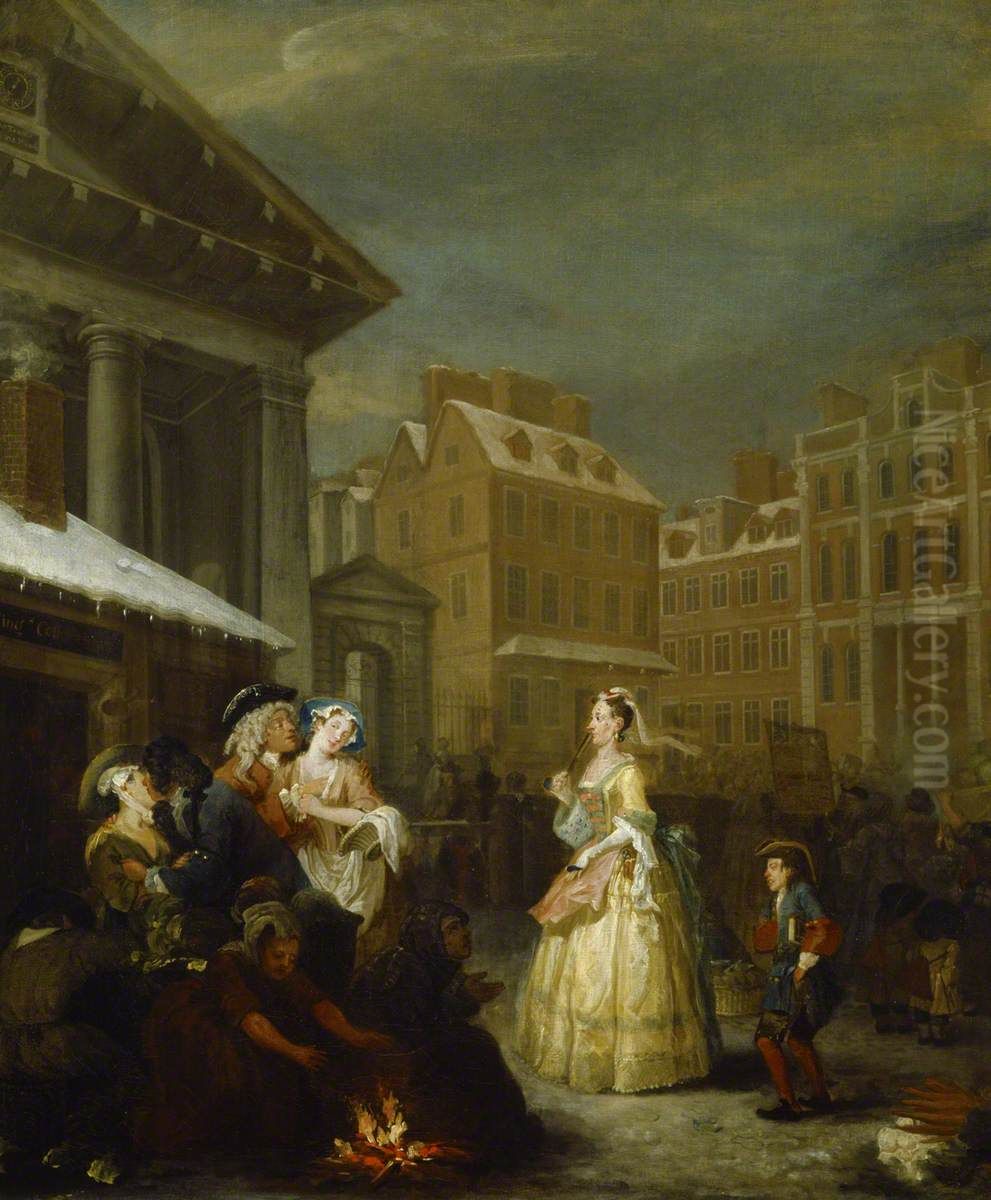 Morning Oil Painting by William Hogarth