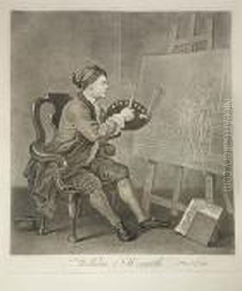 Self Portrait Oil Painting by William Hogarth