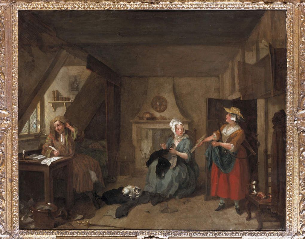The Distressed Poet Oil Painting by William Hogarth