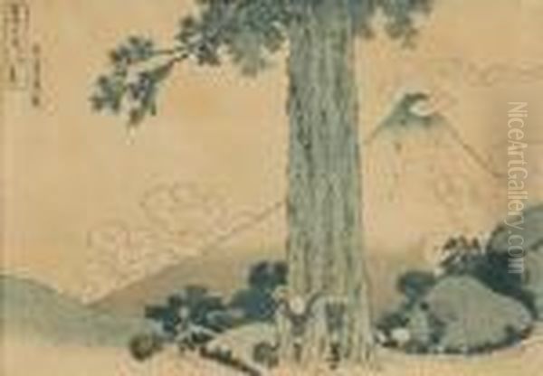 Mishima Pass In Kaiprovince,
 From 
Thirty-six Views Of Mt. Fuji Oil Painting by Katsushika Hokusai