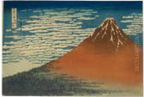 Gaifu Kaisei Oil Painting by Katsushika Hokusai