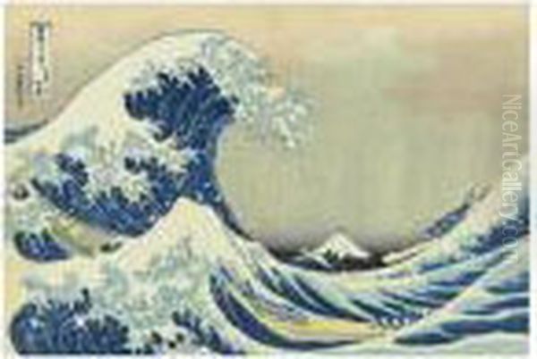 The Hollow Of The Great Wave Off
 Kanagawa From The Series Fugaku Sanjurokkei (the Thirty-six Views Of 
Mt. Fuji) Oil Painting by Katsushika Hokusai