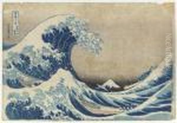 Kanagawa Oki Nami Ura (in The 
Well Of The Great Wave Off Kanagawa),from The Series Fugaku Sanjurokkei 
(the Thirty-six Views Of Mountfuji) Oil Painting by Katsushika Hokusai