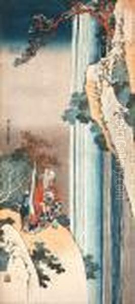 Ri Haku [li Po], From The Series
 Shika Shashinkyo (a Mirror Ofchinese And Japanese Verse) Oil Painting by Katsushika Hokusai