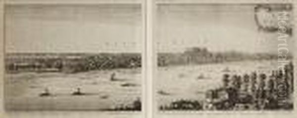 The Prospect Of London And Westminster Taken From Lambeth Palace Oil Painting by Wenceslaus Hollar