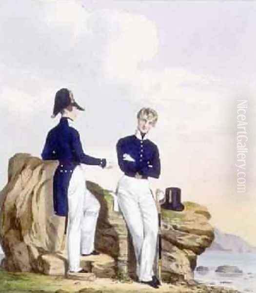 Midshipmen plate 3 from Costume of the Royal Navy and Marines Oil Painting by L. and Eschauzier, St. Mansion