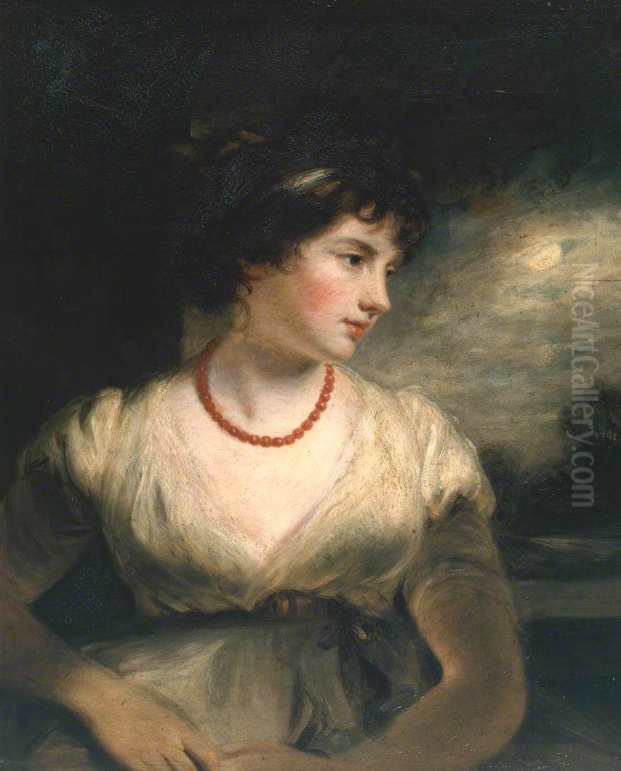Jane Elizabeth, Countess Of Oxford Oil Painting by John Hoppner