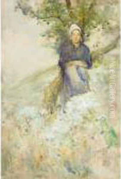 A Peaceful Spot Oil Painting by Edward Atkinson Hornel