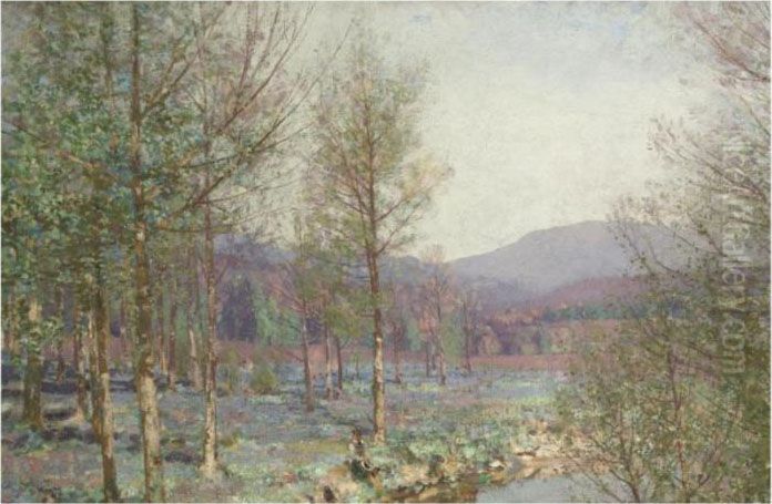 Springtime Oil Painting by George Houston