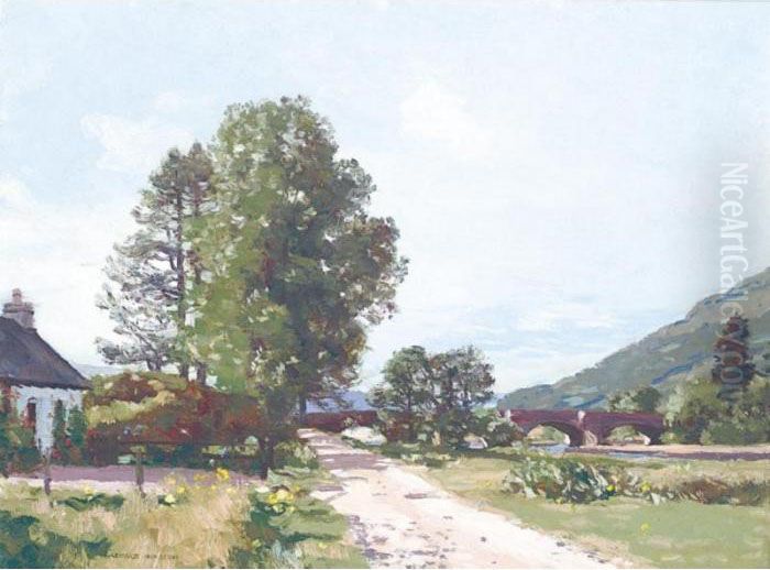 The Bridge At Stradbally Oil Painting by George Houston