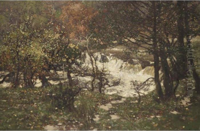 The Woodland Stream Oil Painting by George Houston