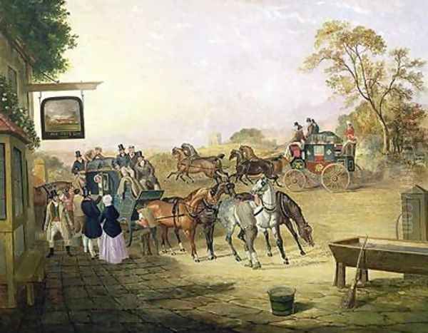 Joe Frys Inn Oil Painting by Anson A. Martin