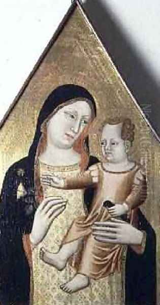 Madonna and Child 1340 Oil Painting by di Mezzana (Migliore di Cino) Maestro