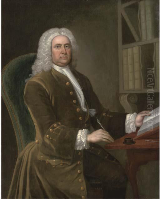 Portrait Of A Gentleman Oil Painting by Thomas Hudson