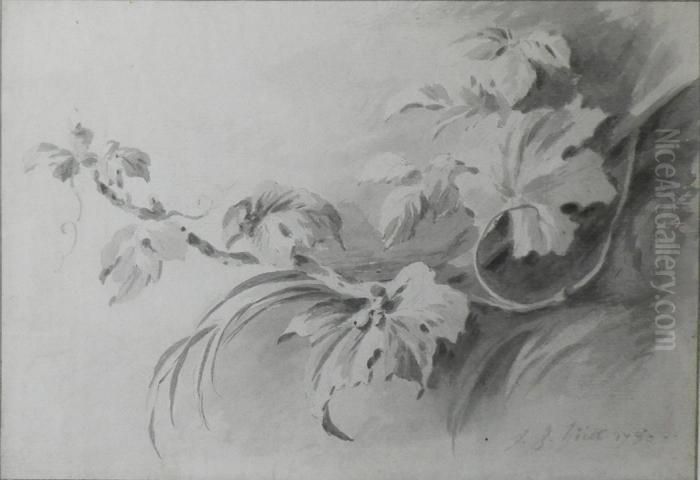 Study Of A Branch Oil Painting by Jean-Baptiste Huet