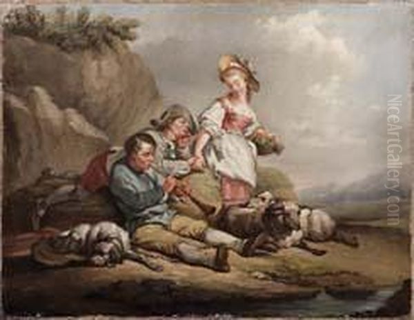 Scena Campestre Oil Painting by Jean-Baptiste Huet