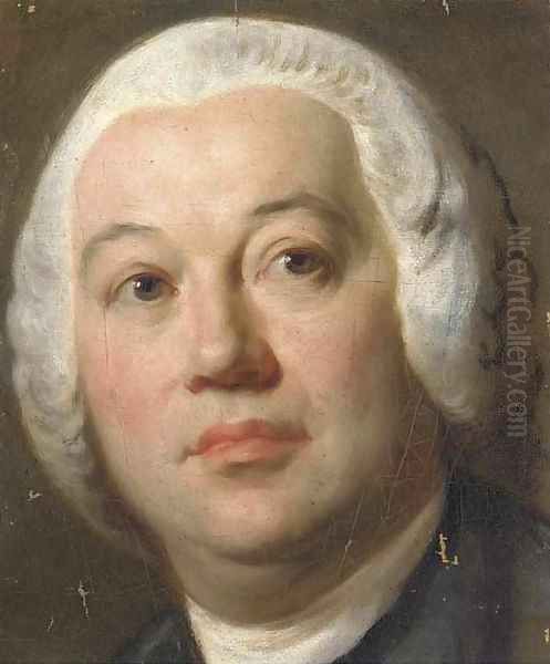Portrait of a gentleman, small bust-length Oil Painting by Anton Raphael Mengs