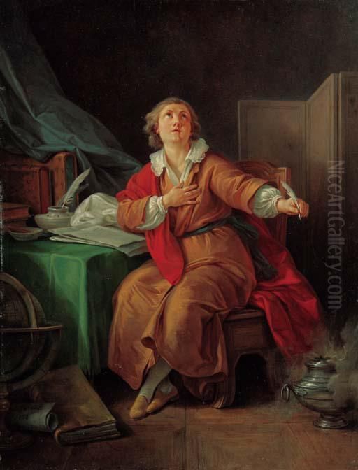 Portrait Of Marie-joseph Chenier Oil Painting by Jean-Baptiste Huet