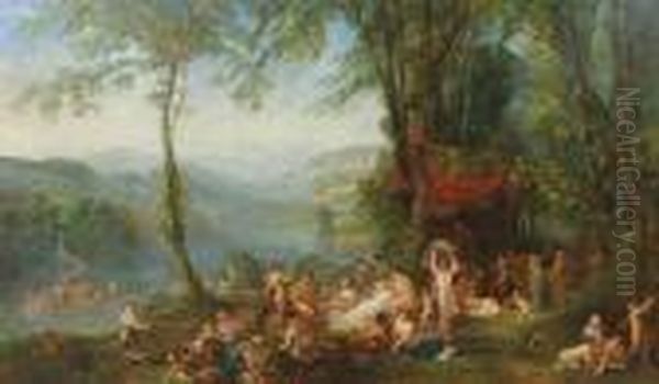 Les Rives Enchantees Oil Painting by Paul Huet