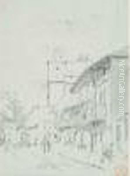 Bort-les-orgues Oil Painting by Paul Huet