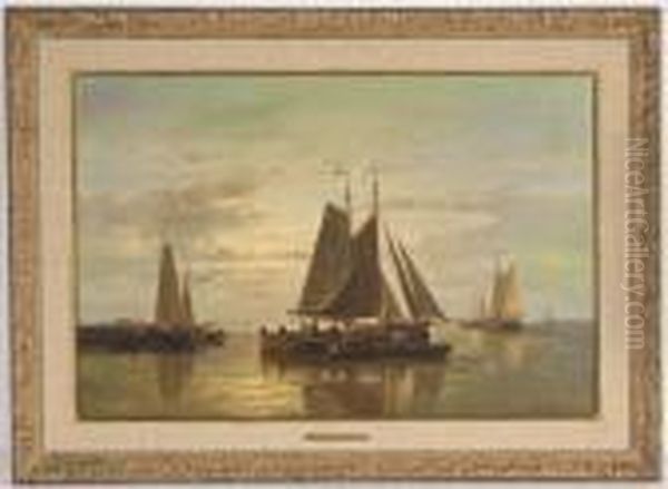 Seascape Oil Painting by Abraham Hulk Jun.