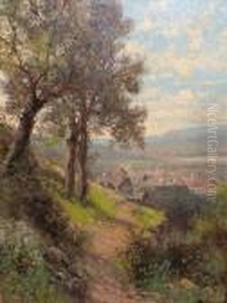 Surreylandscape Oil Painting by Abraham Hulk Jun.