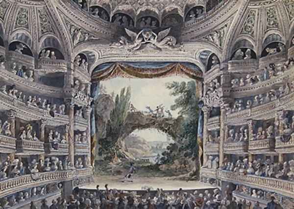 The Comedie Francaise Oil Painting by Meunier