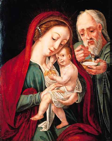 The Holy Family Oil Painting by (manner of) Memling, Hans