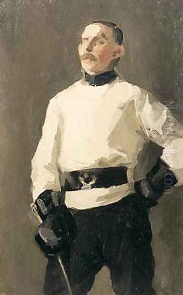 The Fencing Master Oil Painting by Gari Julius Melchers