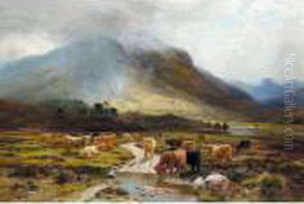 In Glen Orchy, Early Autumn Oil Painting by Louis Bosworth Hurt